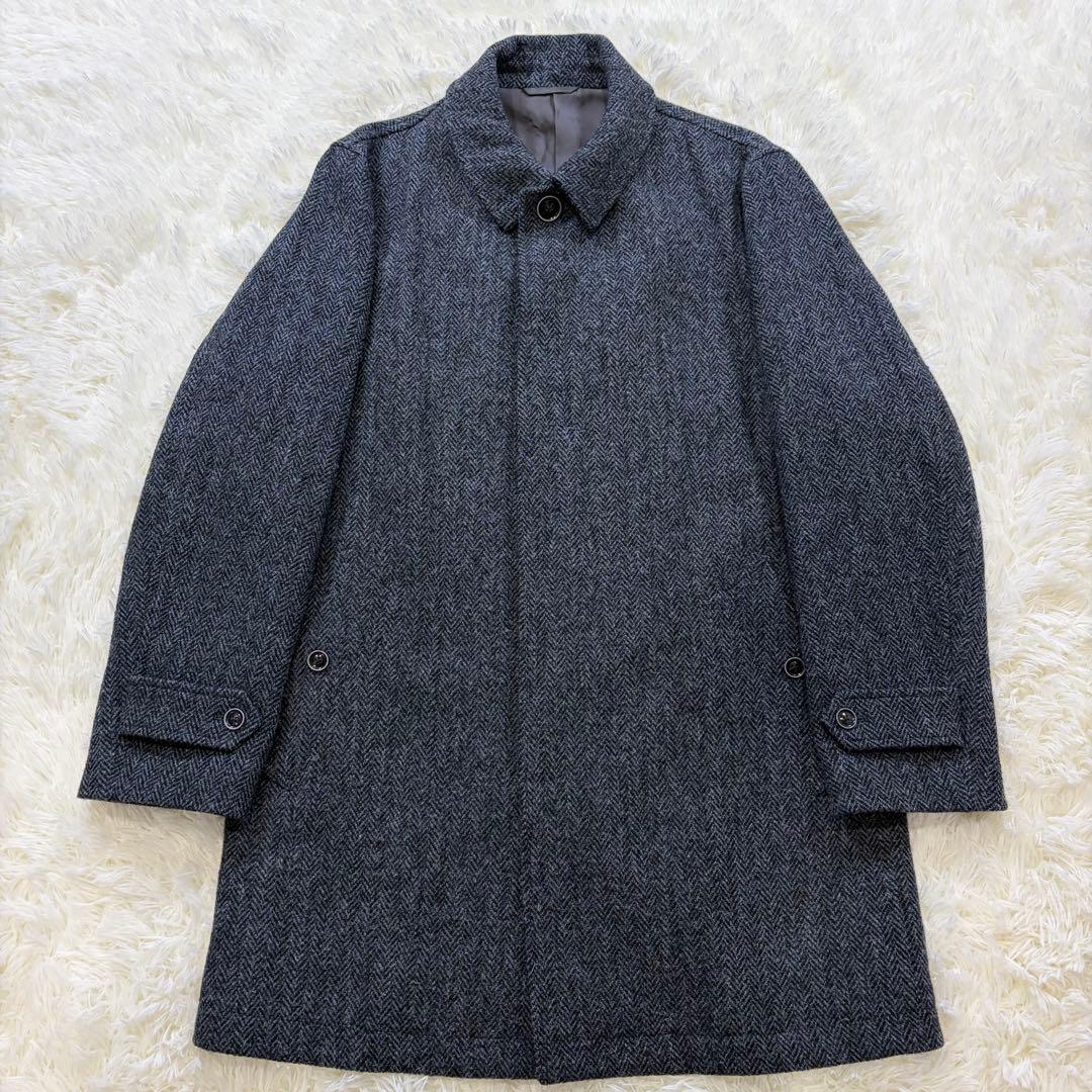 極美品】エディーバウアー×ハリスツイード ヘリンボーン ステンカラー