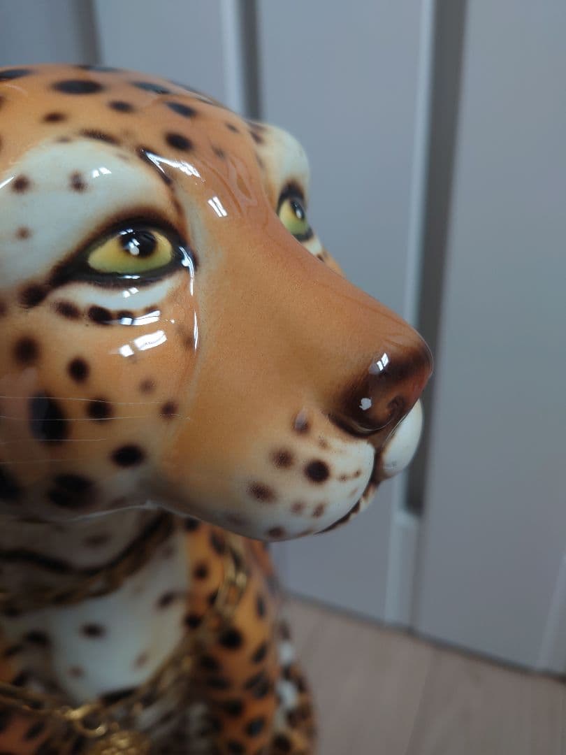 イタリア製 チーターの置き物 高さ約65cm インテリア オブジェ