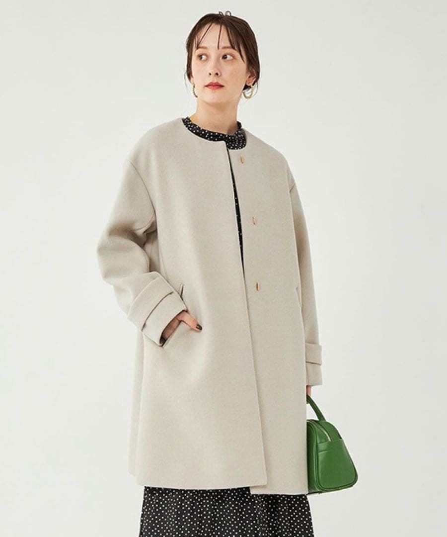 green label relaxing ソフトメルトン Aライン コート