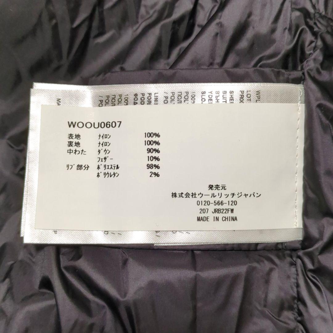 WOOLRICH♦ボンバー ダウンジャケットロゴ刺繍 黒 L WOOU0607