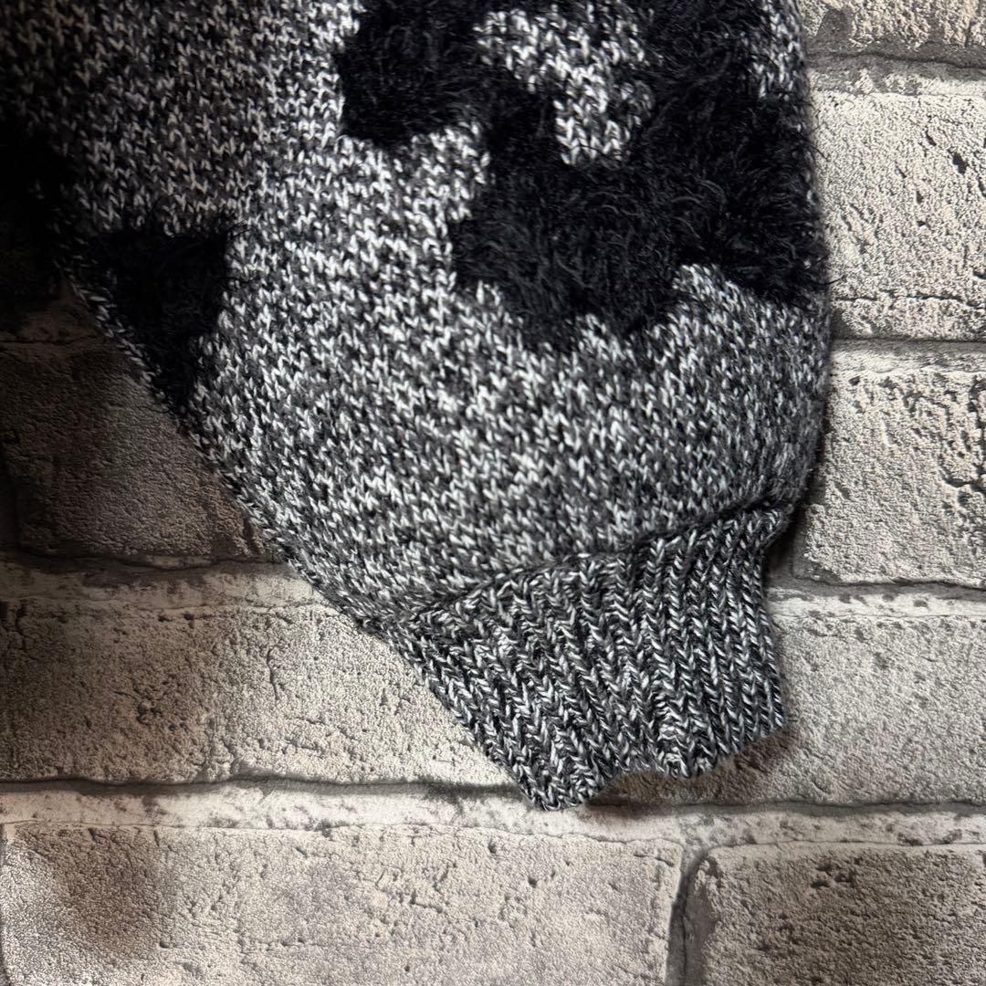 【美品】HARE　フラワーモチーフシャギーカーディガン　山田涼介さん着用