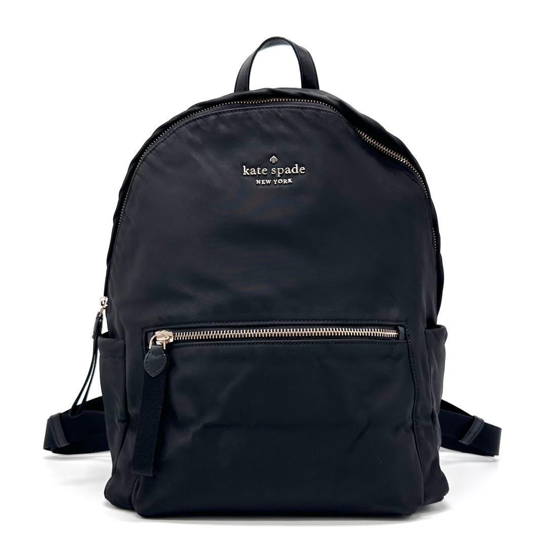Kate Spade ケイトスペード リュック チェルシー ロゴ ナイロン 黒