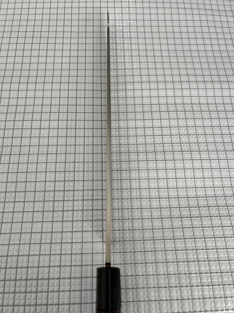 仙助 柳刃包丁 包丁 300mm 安来鋼青紙２号 ダマスカス 紫檀シノギ柄 ②