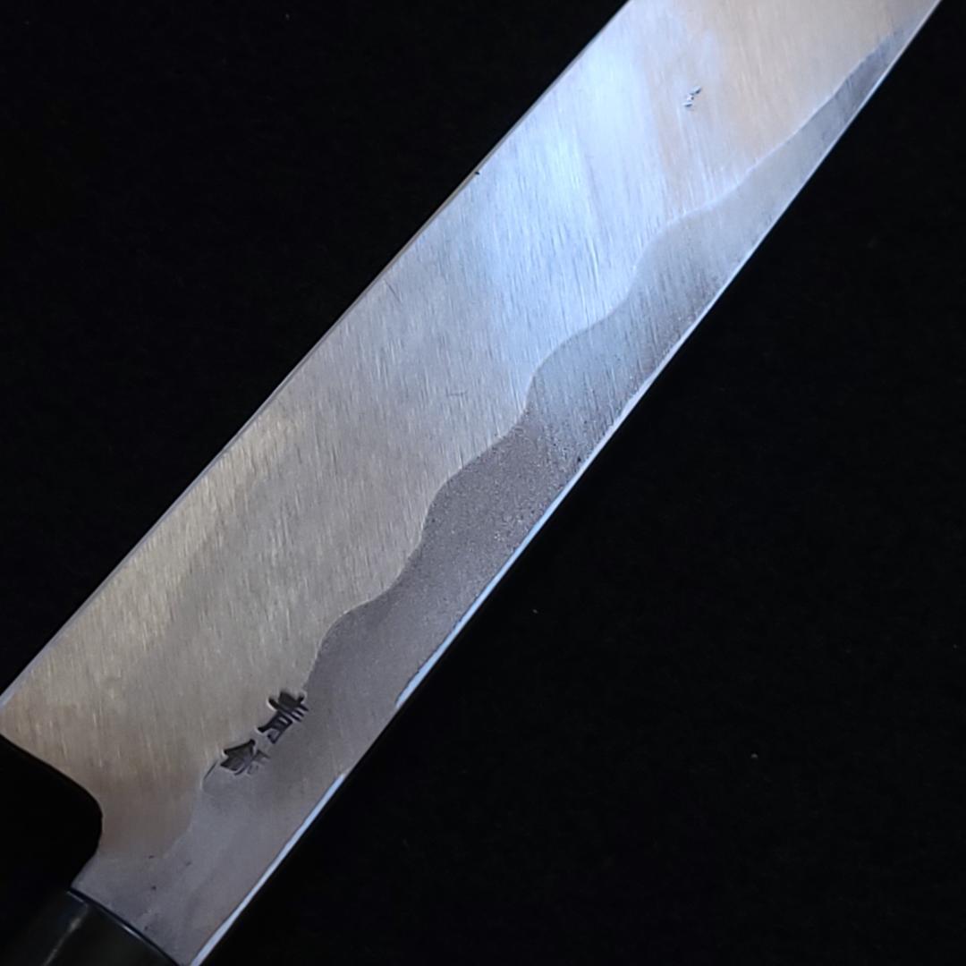 【訳アリ】青紙2号 柳刃包丁 235㎜（８寸） G9371 焼栗柄 月光作