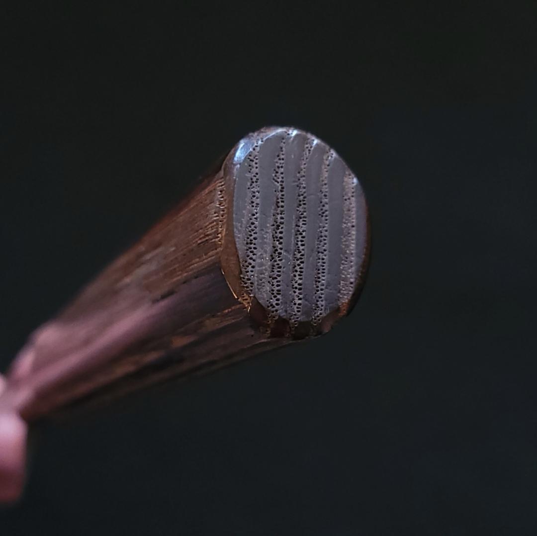 【訳アリ】青紙2号 柳刃包丁 235㎜（８寸） G9371 焼栗柄 月光作