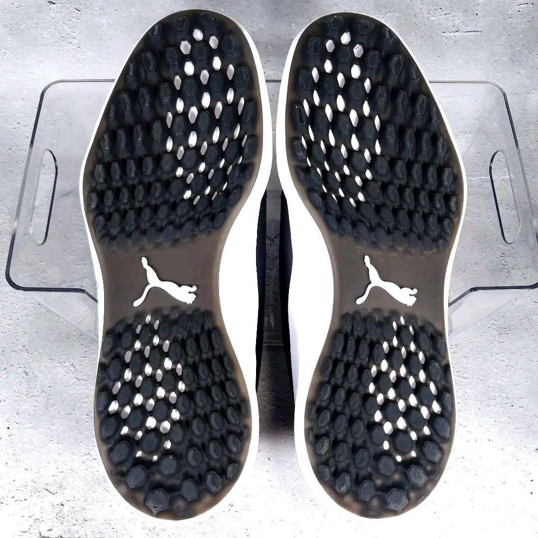 【人気デザイン】未使用級 プーマ【29.5】ゴルフシューズ イグナイト 黒 ボア