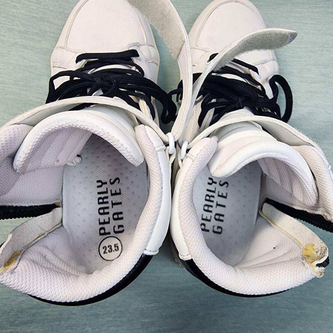 【美品】パーリーゲイツ ゴルフシューズ レディース ハイカット 23.5cm