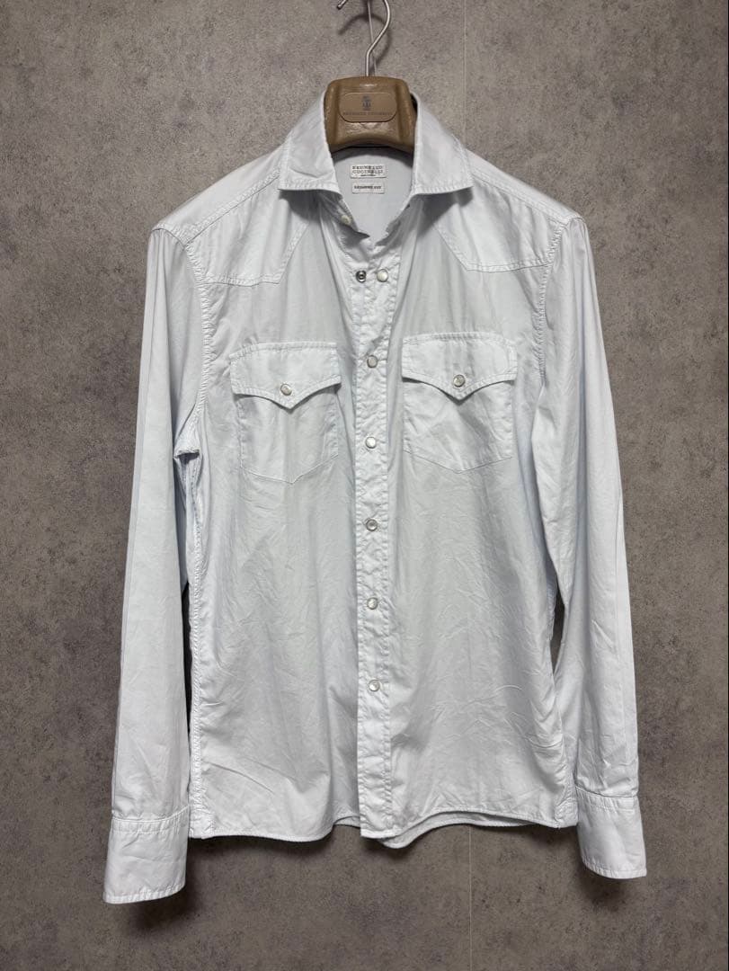 かつぼう様購入用【Brunello Cucinelli】ウエスタンドレスシャツ