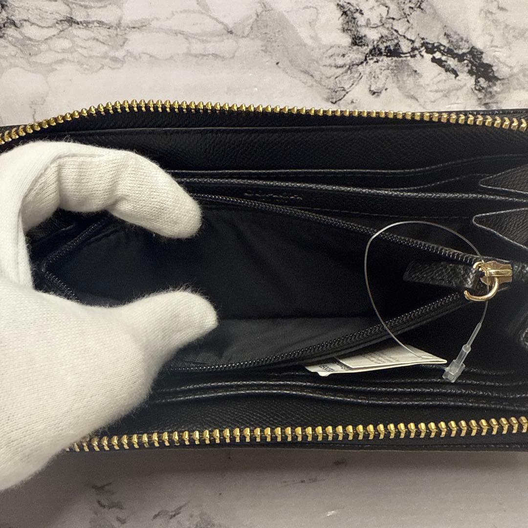 (未使用タグ付)大人気、コーチ、長財布、ラウンドジップ、PVC、レザー、人気色