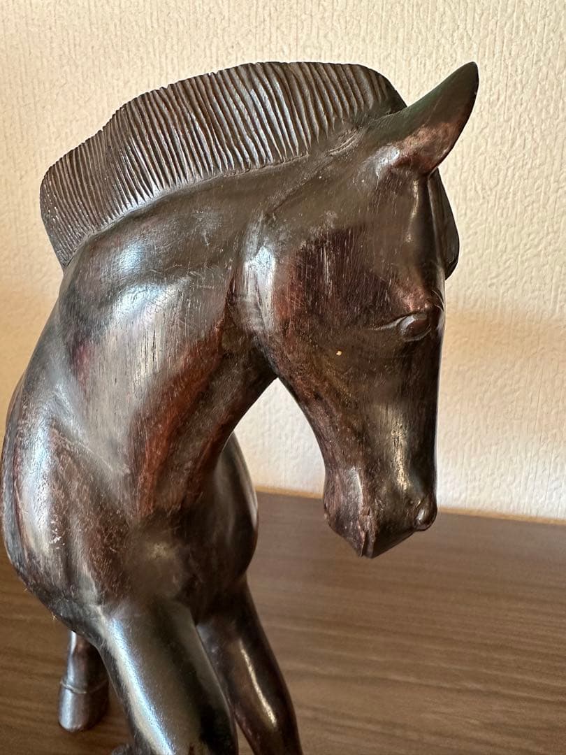 縁起物 木製　跳ね馬　馬 オブジェ 置物 アンティーク インテリア