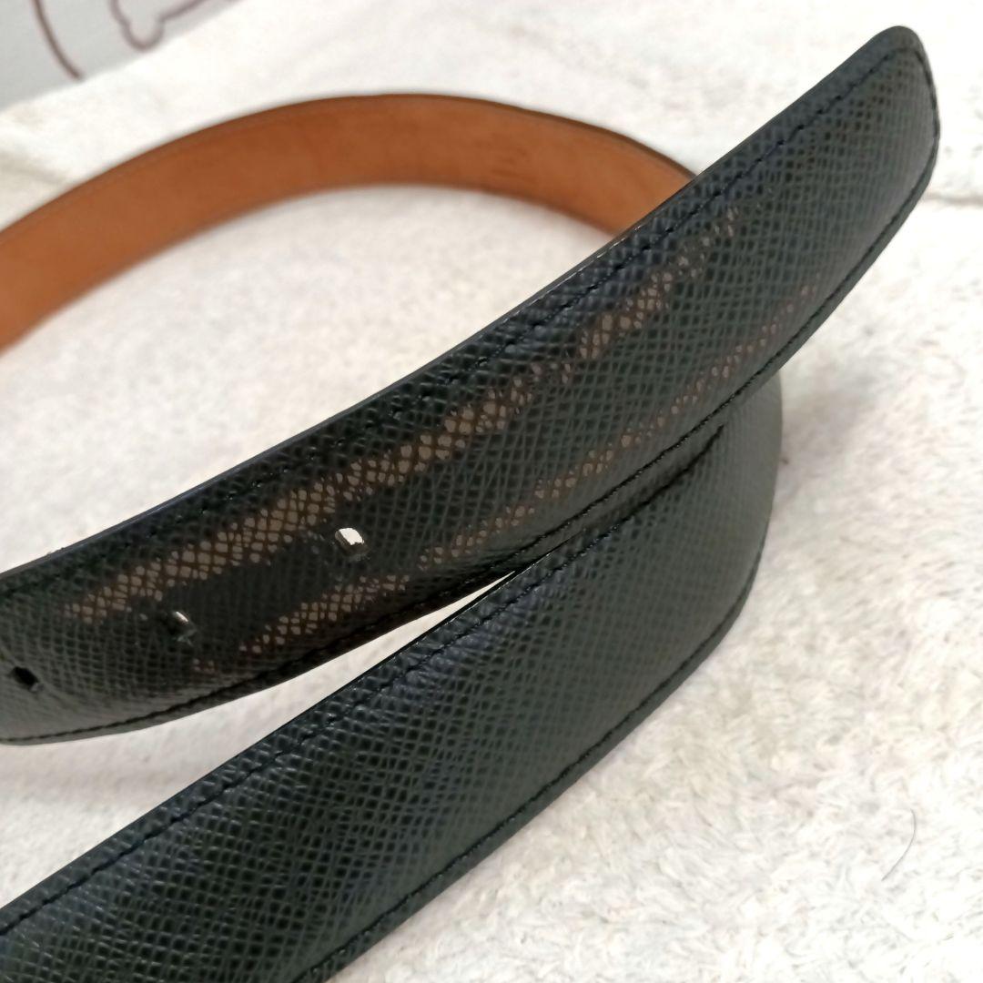 Louis Vuitton 黒レザーベルト ブラック‪✕‬シルバーバックル - メルカリ