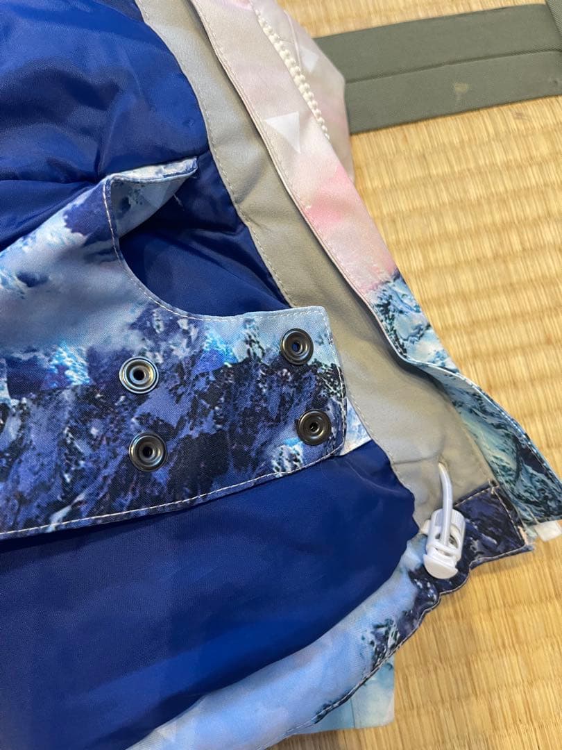 子ども用スキーウェア ピンク青山柄