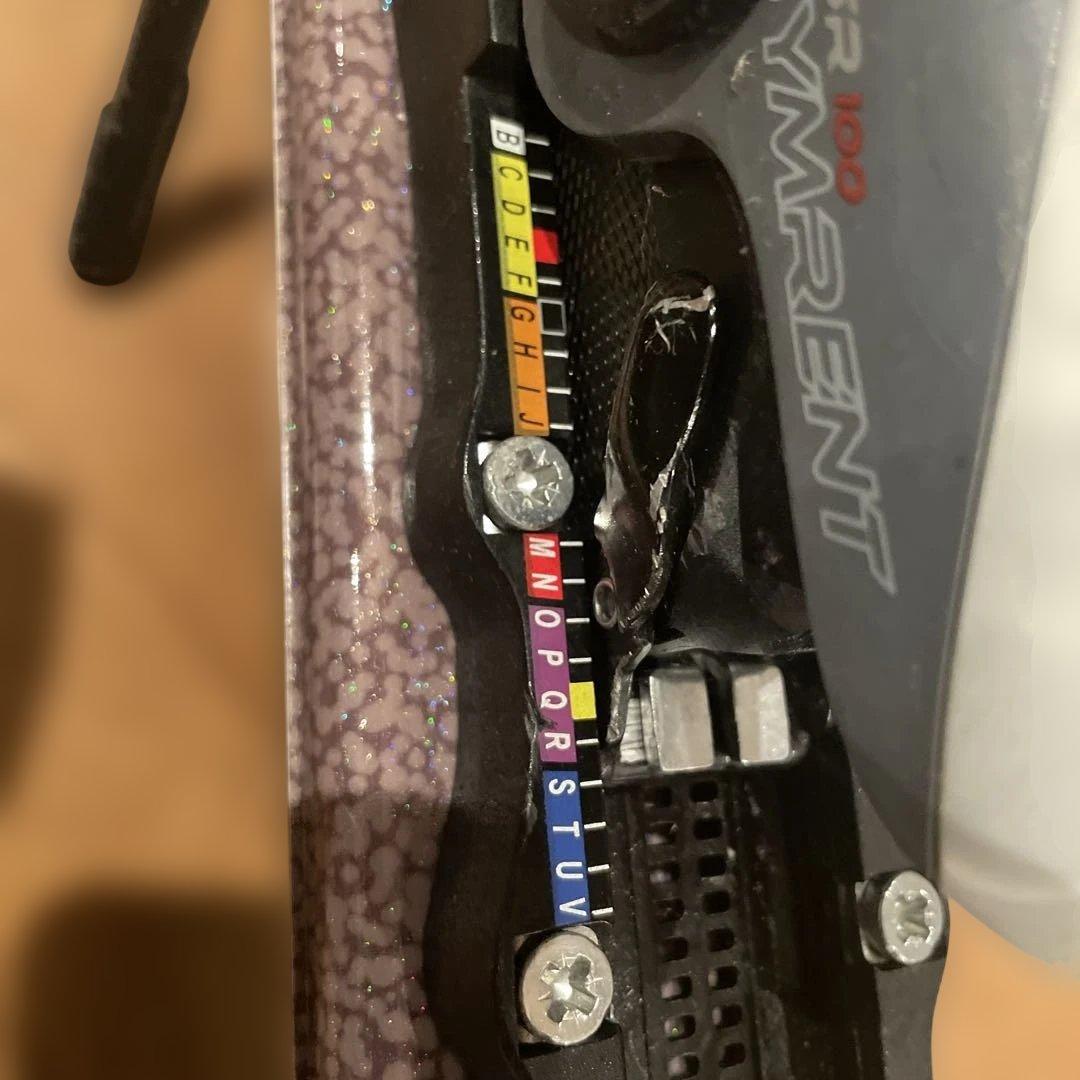 スキー板 ツインチップ　120cm ストック付き