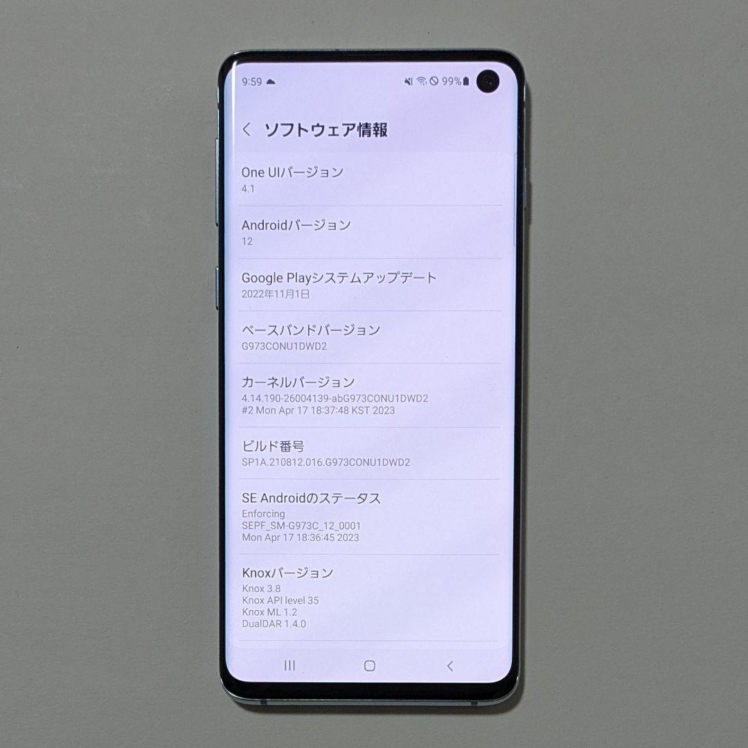 【美品】Galaxy S10 SM-G973C 青 ドコモ SIMフリー