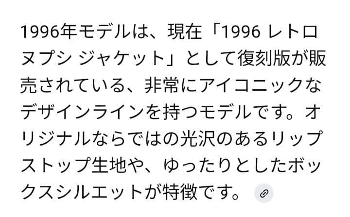 THE NORTH FACE ヌプシダウンNF003AS　96年モデル　Mサイズ