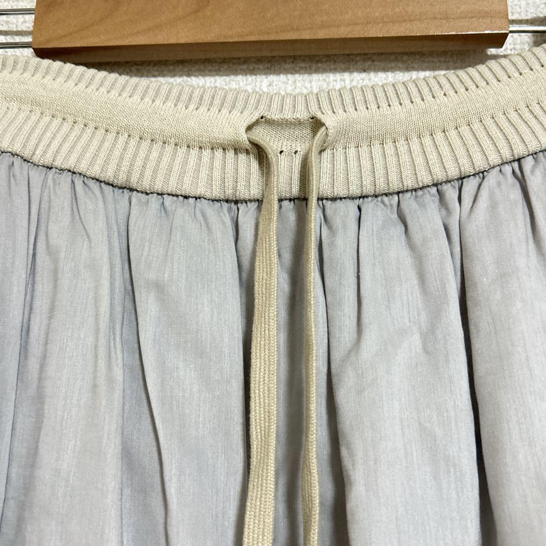 エムアンドキョウコ 佐藤繊維 刺繍 お花 コットン ロングスカート