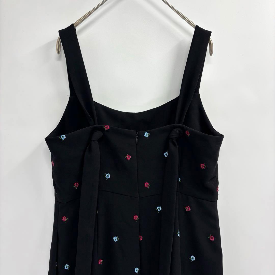 美品ジョエブJOIEVE　night garden　ジャンプスーツ　M　ブラック