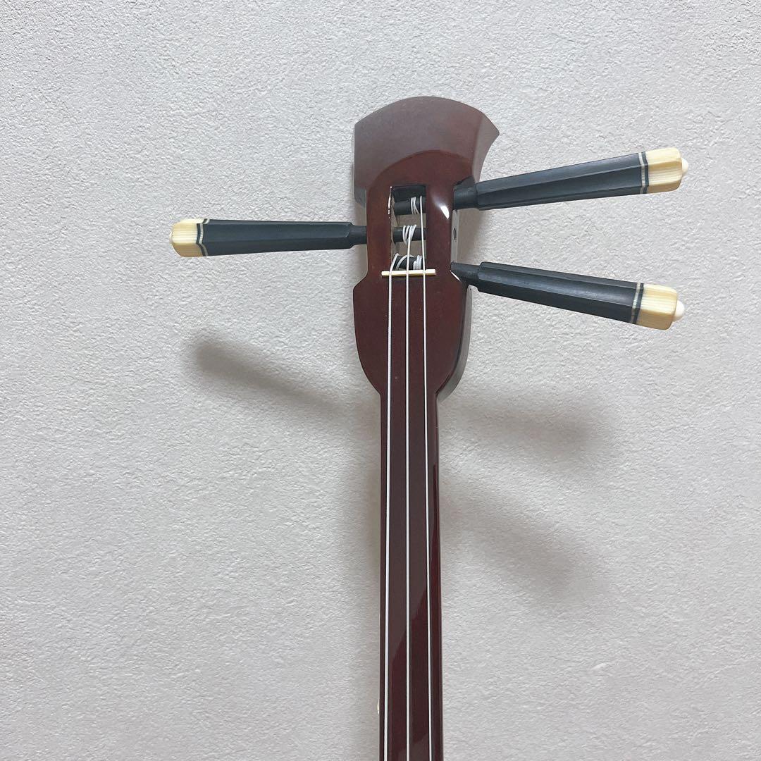 沖縄三線 蛇皮製 3弦 ケース付　強化張り　高級