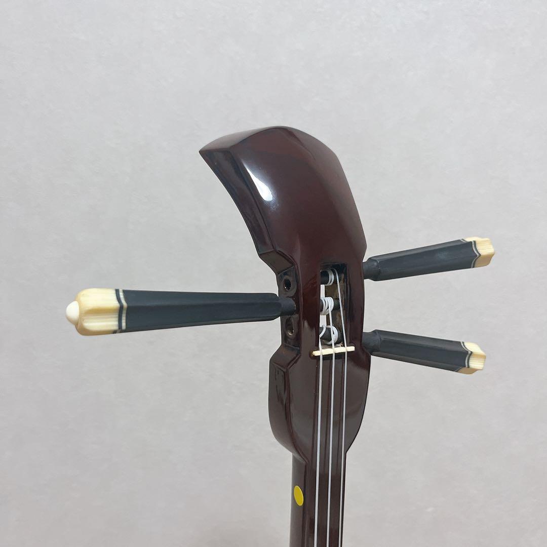 沖縄三線 蛇皮製 3弦 ケース付　強化張り　高級