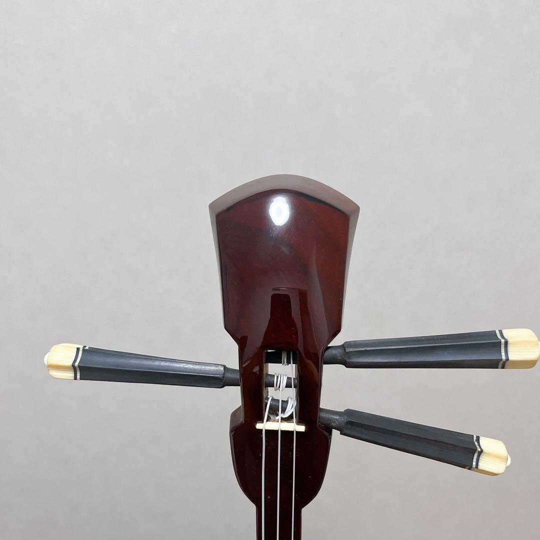 沖縄三線 蛇皮製 3弦 ケース付　強化張り　高級