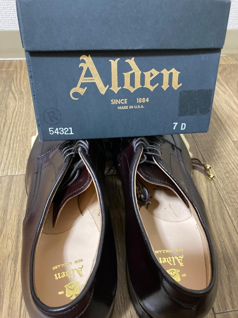 ALDEN オールデン 54321 Vチップ バーガンディコードバン US7 - メルカリ
