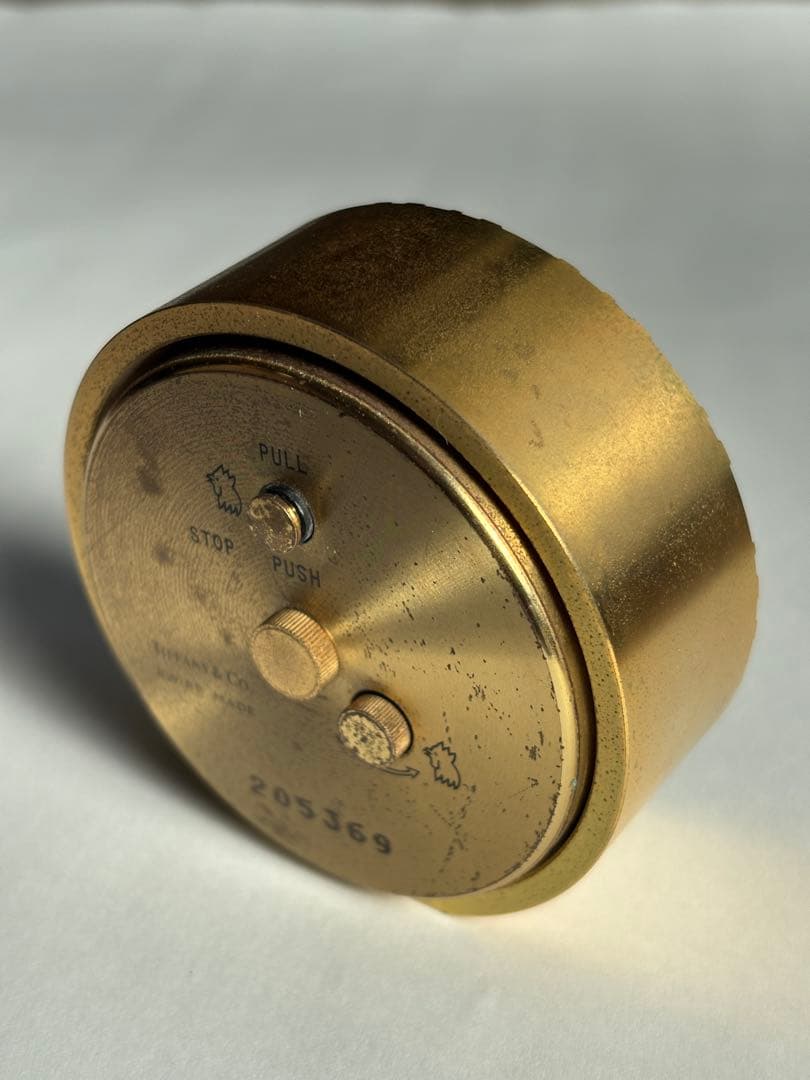 ティファニー アトラス テーブルクロック 動作品205369 予備電池付