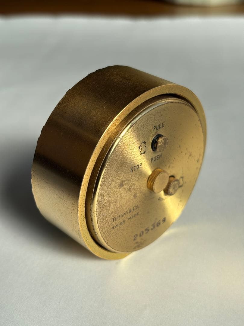 ティファニー アトラス テーブルクロック 動作品205369 予備電池付