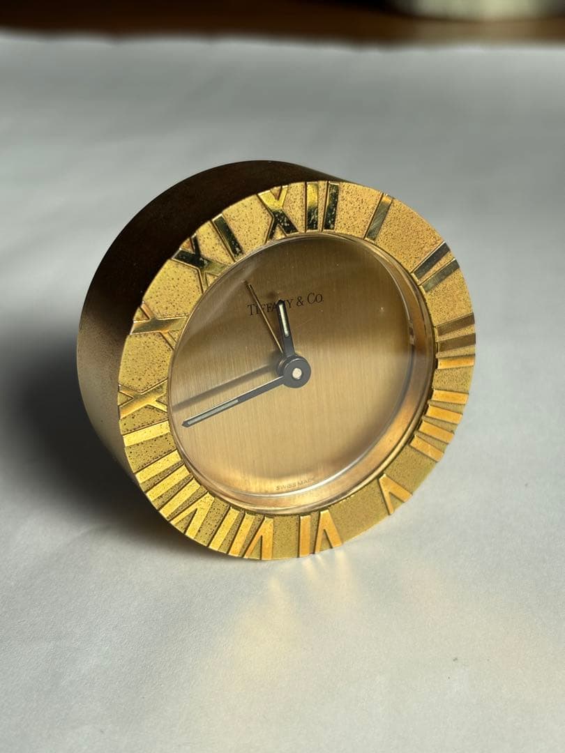 ティファニー アトラス テーブルクロック 動作品205369 予備電池付