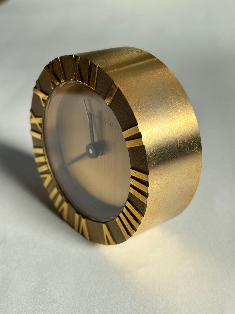 ティファニー アトラス テーブルクロック 動作品205369 予備電池付