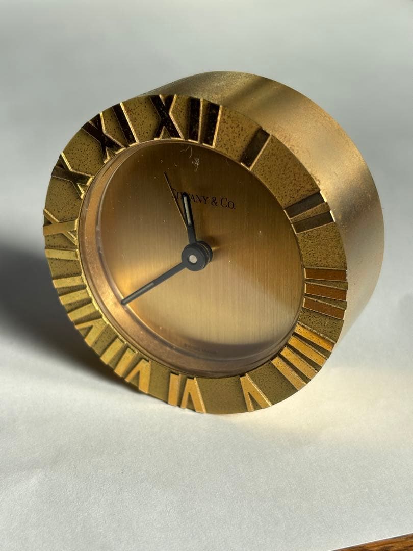 ティファニー アトラス テーブルクロック 動作品205369 予備電池付