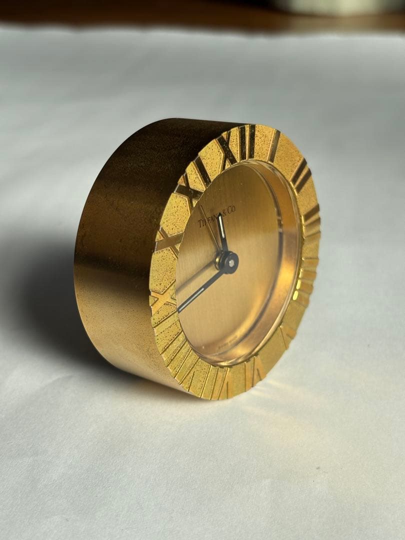 ティファニー アトラス テーブルクロック 動作品205369 予備電池付