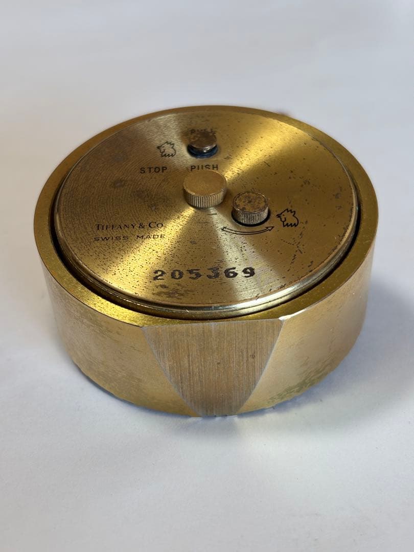 ティファニー アトラス テーブルクロック 動作品205369 予備電池付
