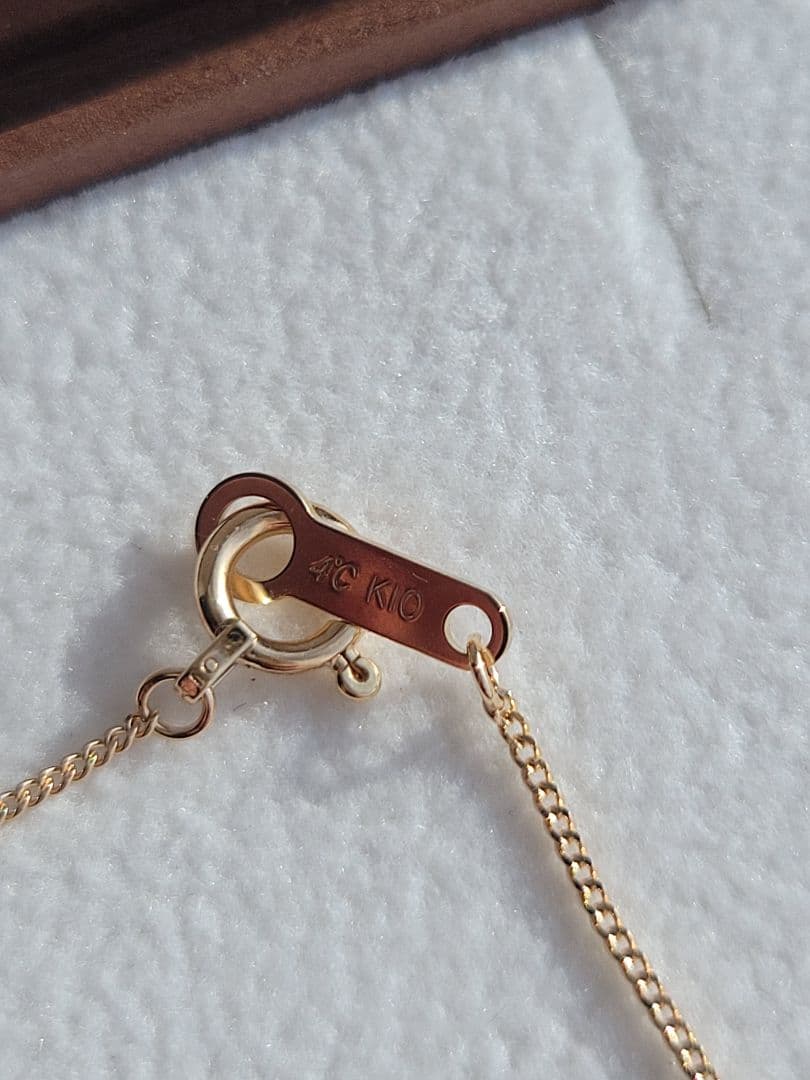 美品★4℃ K10 YG アクアゴールド ブレスレット チェーン