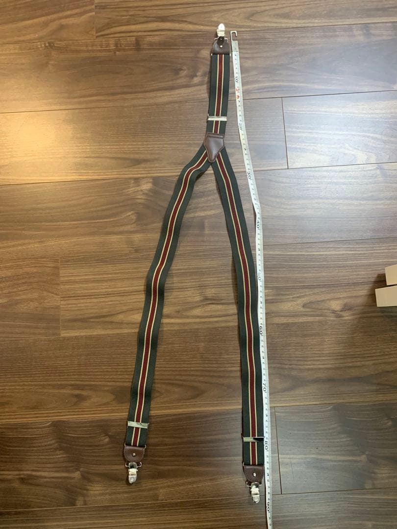 BEAMS F THURSTON ストライプ サスペンダー 35mm