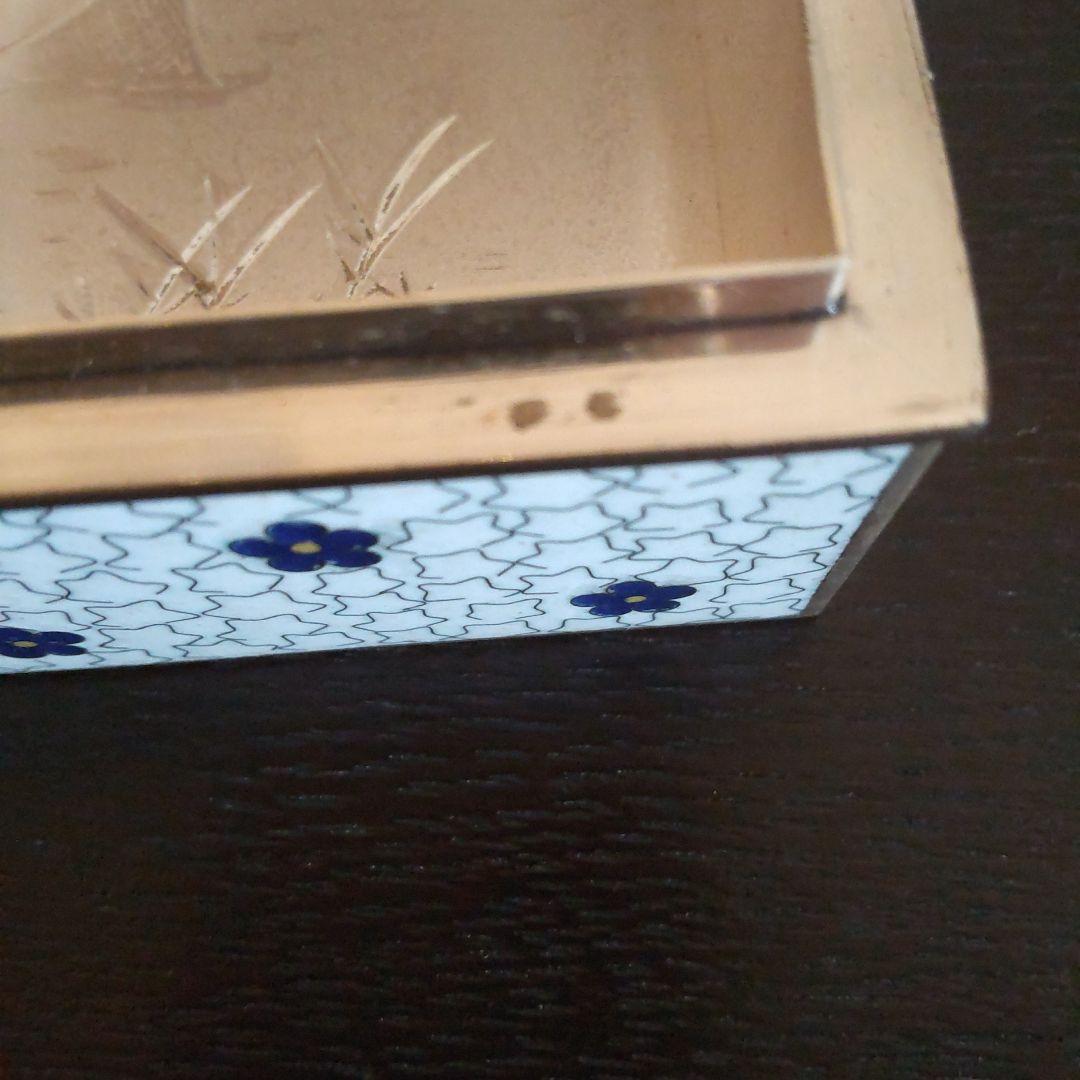 七宝焼 煙草入れ 古美術 アンティーク 花鳥模様 たばこケース 小物入れ