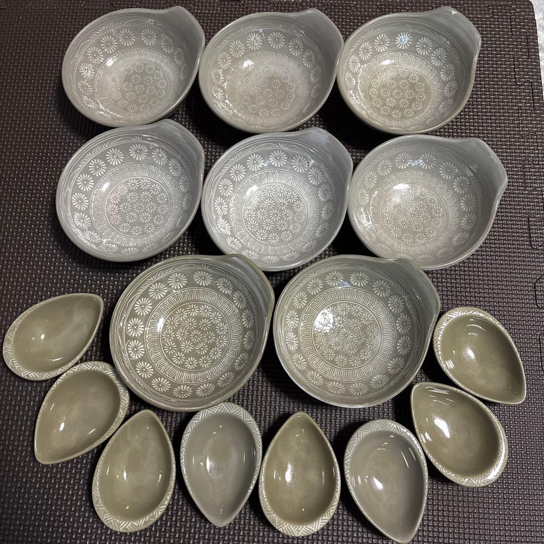 萬古焼 銀峯 花三島 とんすい レンゲ受台 8セット 鍋 和食器 - メルカリ