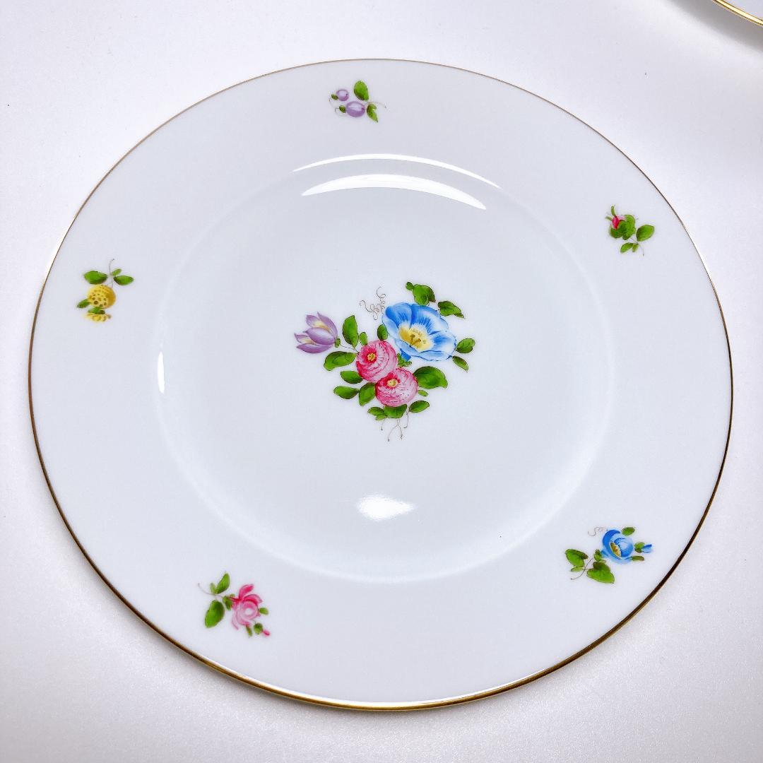 アウガルテン シンプルブーケ プレート 19.5cm 2枚　|3024|