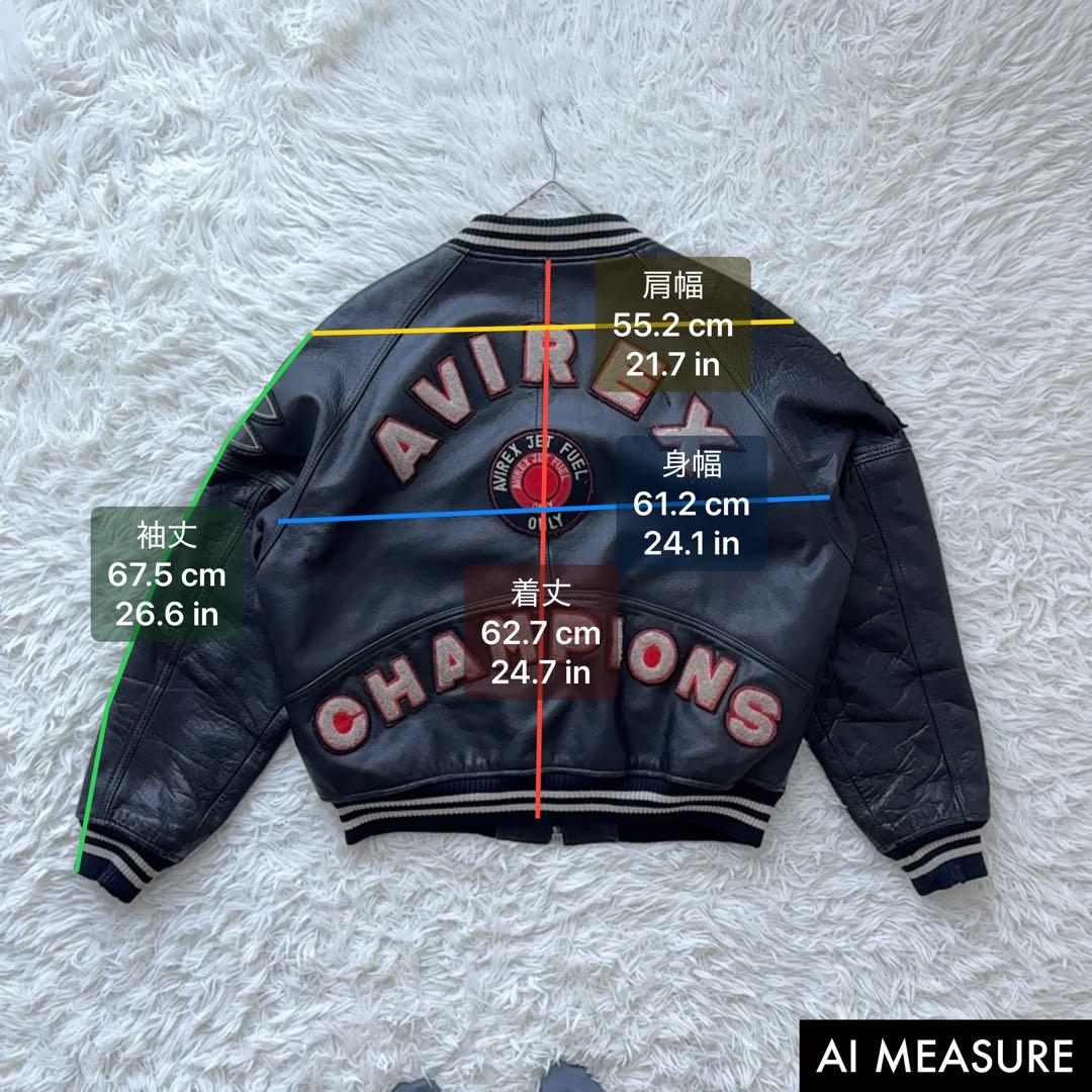 Lサイズ✨80s ヴィンテージ AVIREX オールレザースタジャン ブラック