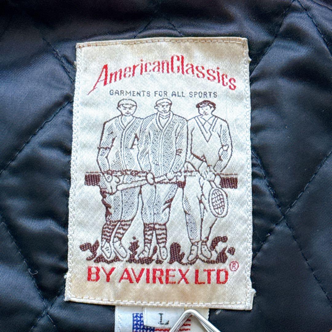 Lサイズ✨80s ヴィンテージ AVIREX オールレザースタジャン ブラック