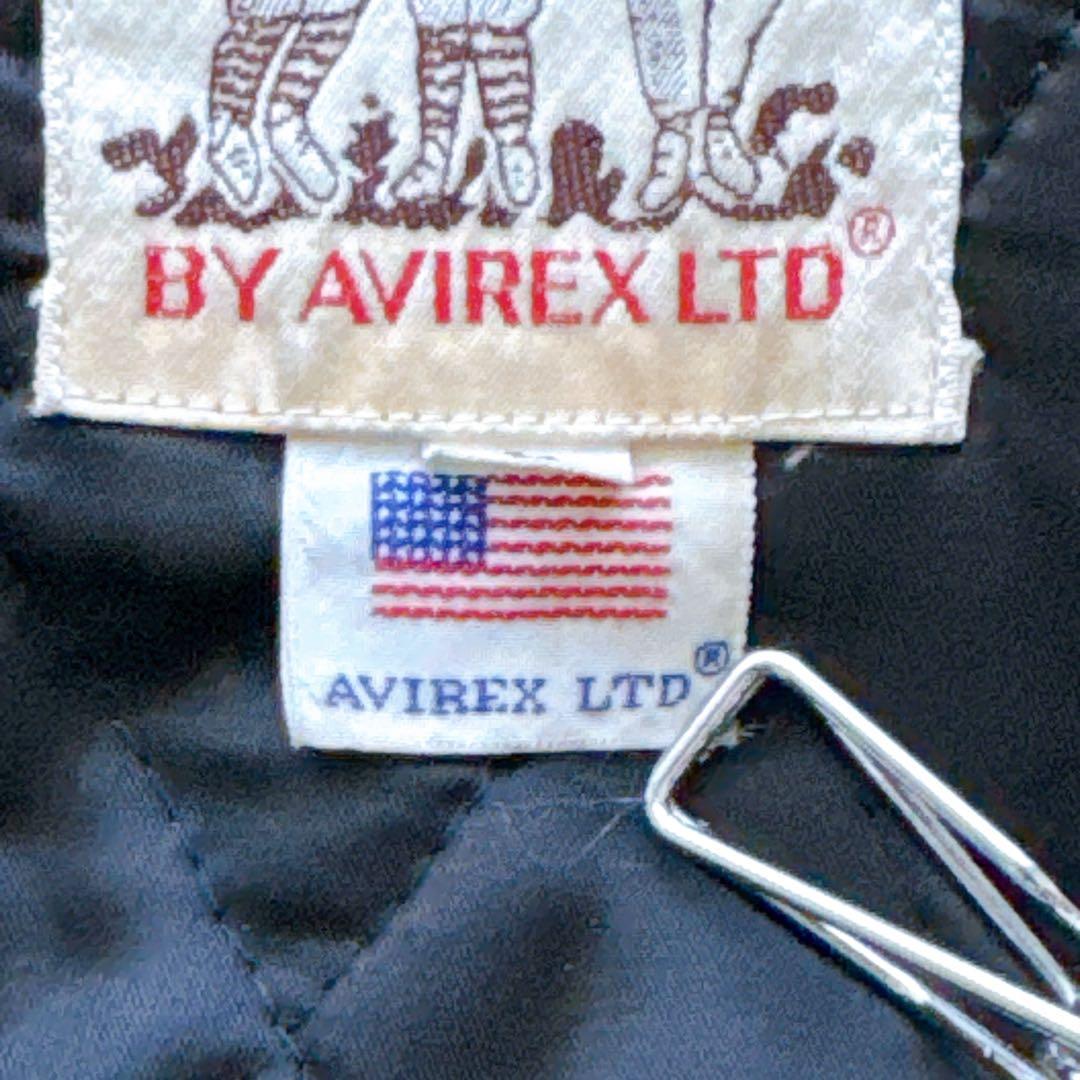 Lサイズ✨80s ヴィンテージ AVIREX オールレザースタジャン ブラック