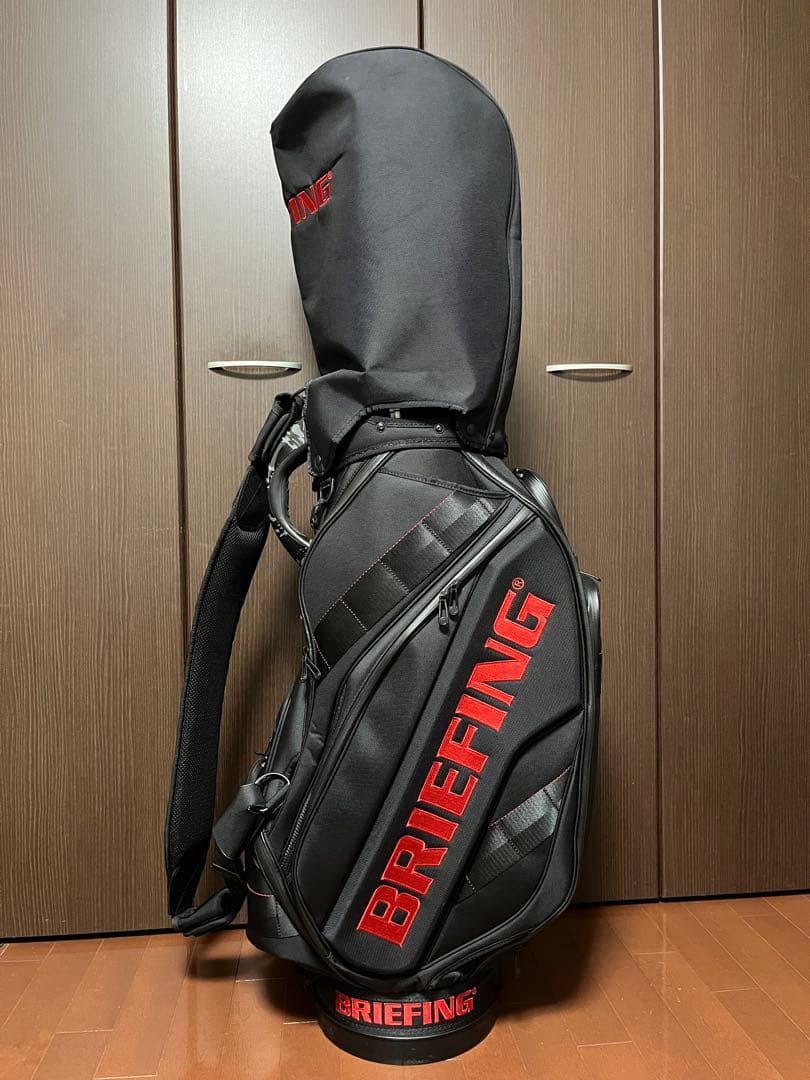 BRIEFING キャディバッグ ブラック/レッド