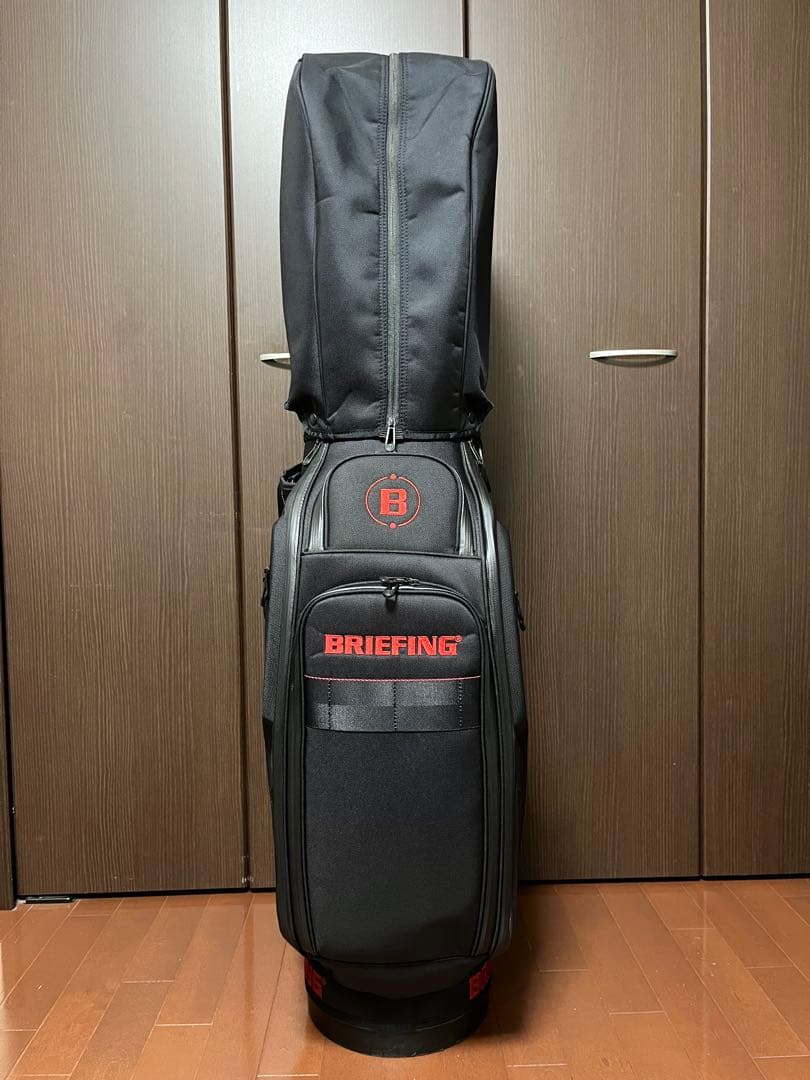 BRIEFING キャディバッグ ブラック/レッド