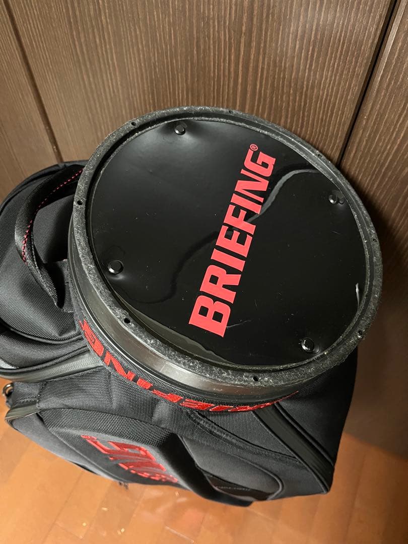 BRIEFING キャディバッグ ブラック/レッド