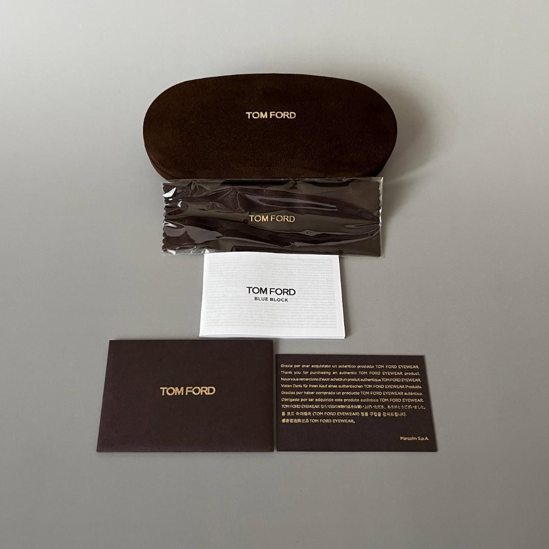 トムフォード メガネ ウェリントン 眼鏡 ブラック クリア ツートン 黒 透明