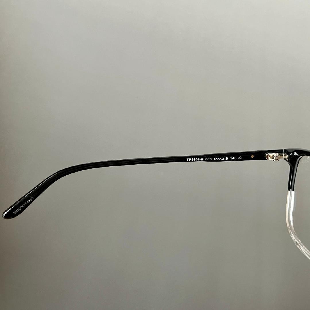 トムフォード メガネ ウェリントン 眼鏡 ブラック クリア ツートン 黒 透明