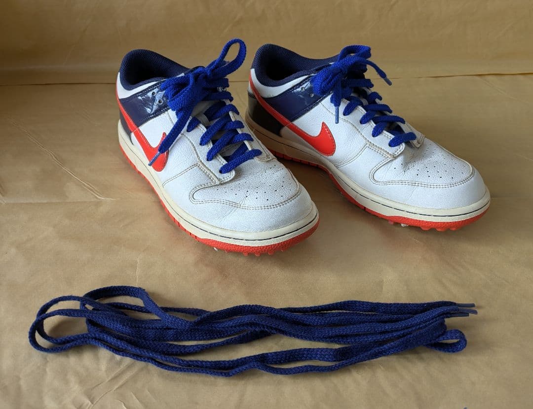 Nike ナイキ　ダンク　ゴルフシューズ ホワイト/オレンジ/ネイビー　25