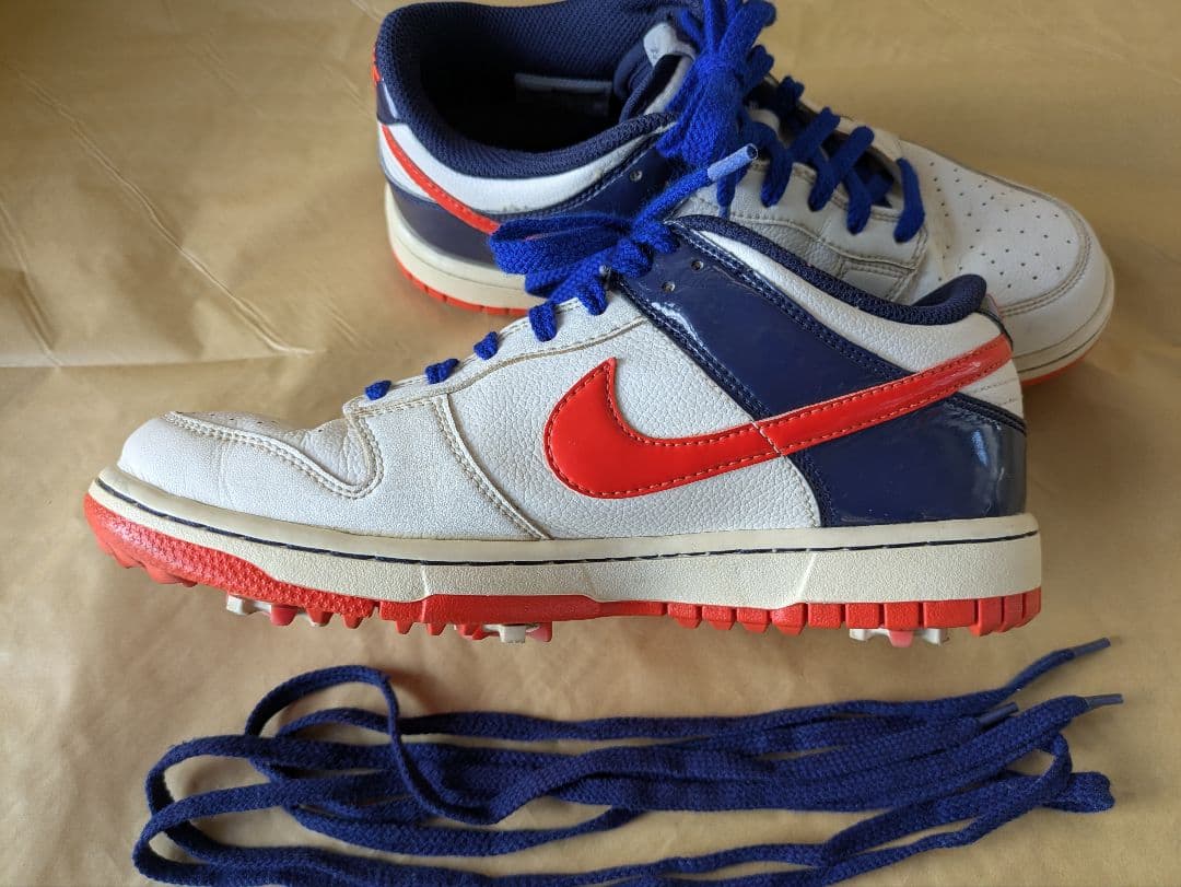 Nike ナイキ　ダンク　ゴルフシューズ ホワイト/オレンジ/ネイビー　25