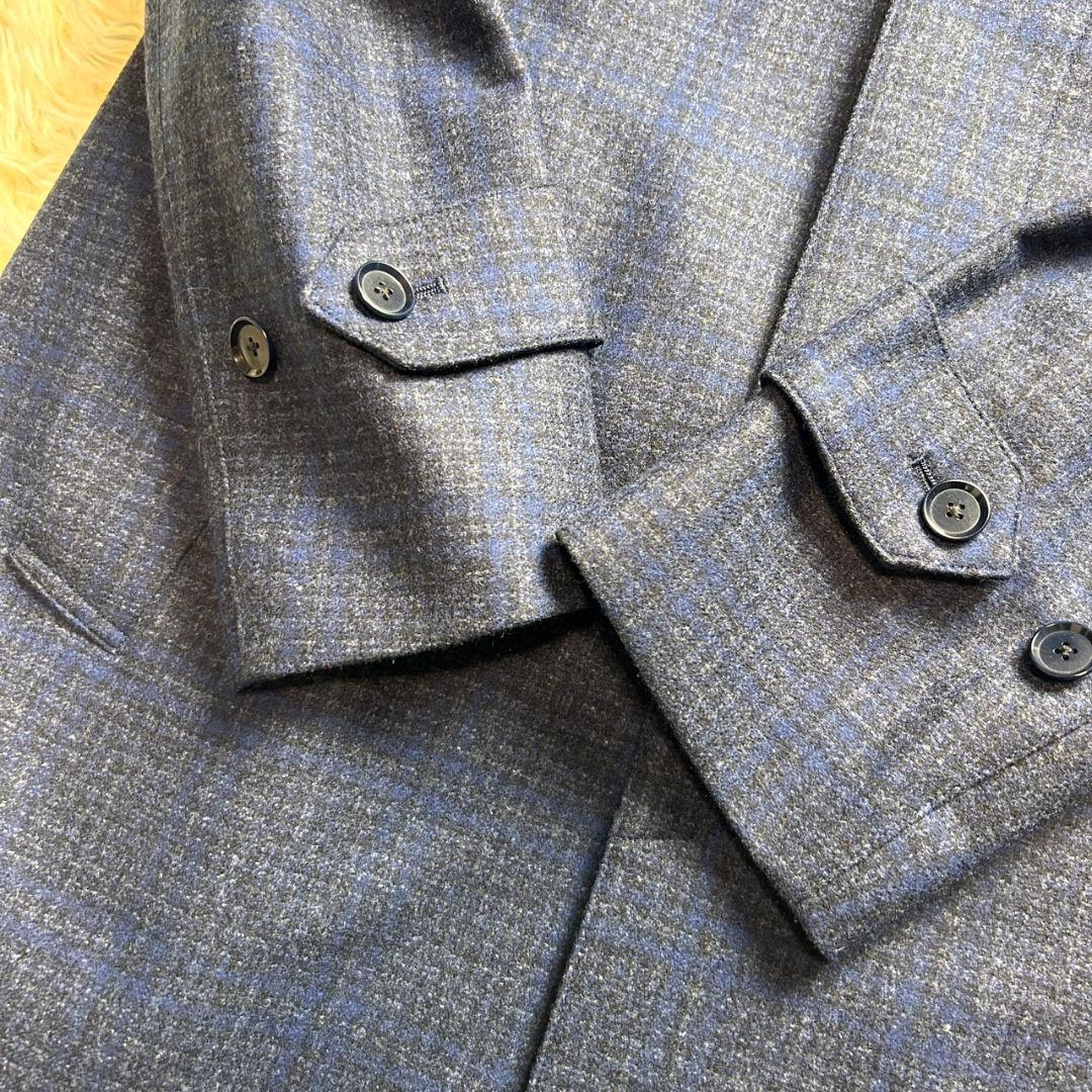 【極美品】トゥモローランド ピルグリム×ゼニア カシミヤ ステンカラーコート 紺