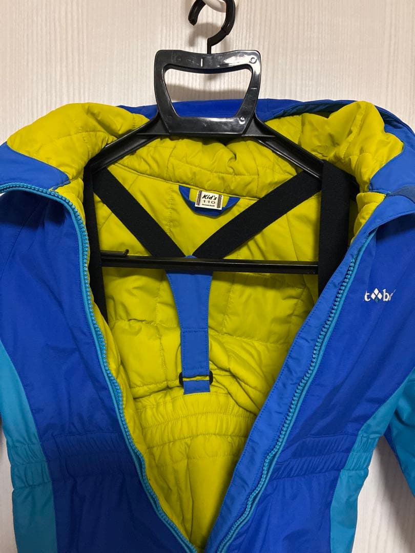【極美品】モンベル　キッズ　子供　パウダーカバーオール　110センチ　つなぎ