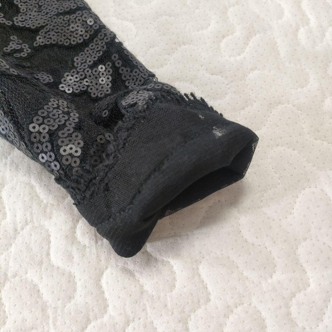 美品✨タダシショージ レース×スパンコール ワンピースドレス ベルト